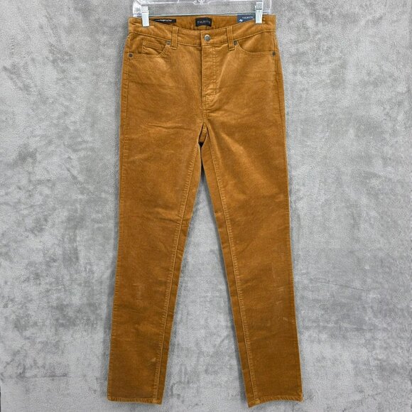 Talbots Corduroy Pants 2 Camel Brown High Waist Straight Leg Cotton Stretch New - Picture 11 of 11
